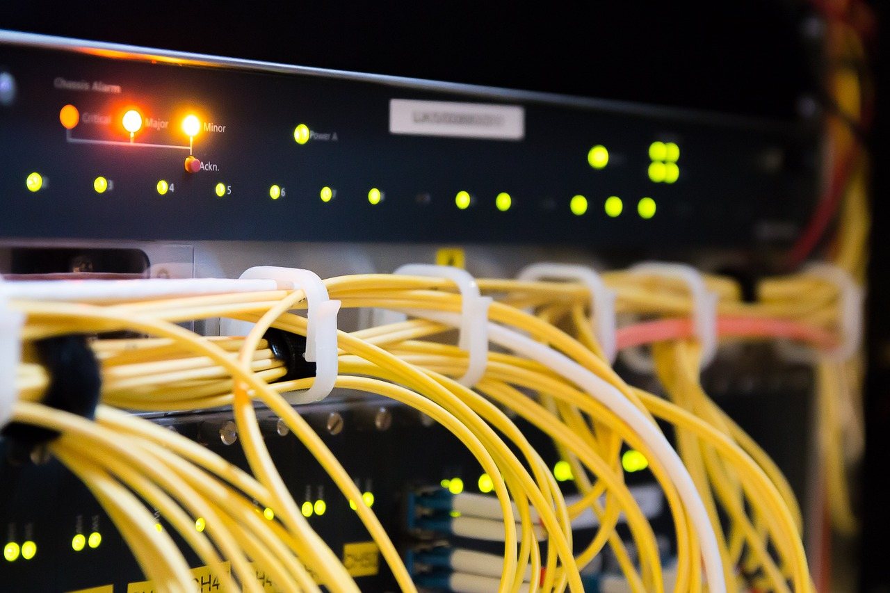 Network switch with fiber patch cables